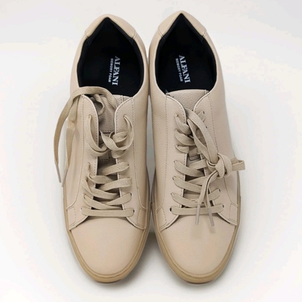 New Alfani Grayson beige vegan sneaker classic tennis style 11.5 - Picture 4 of 8